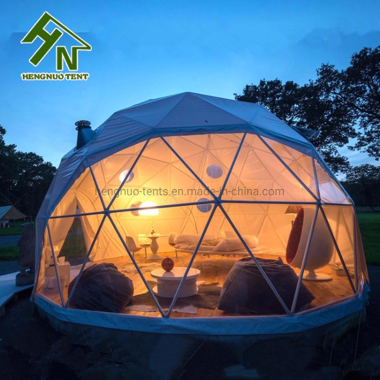 China Manufacturer Luxury Camping Geodesic Dome Glamping Tent