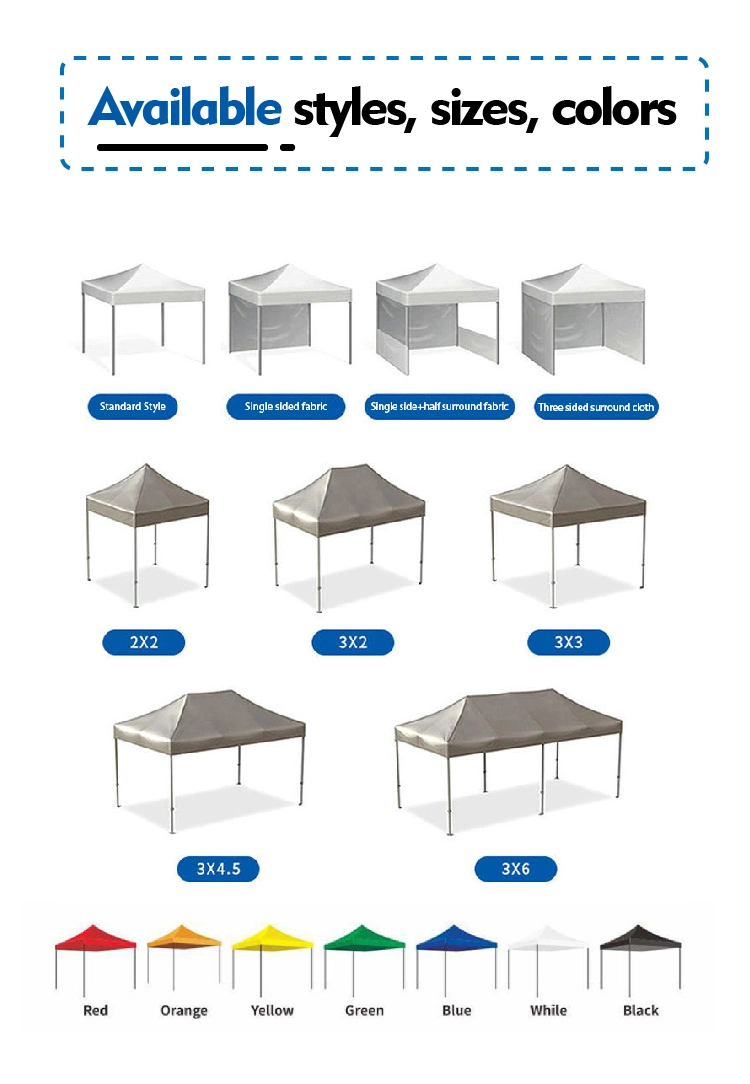 Industrial Commercial Gazebo Pop up Tent 10X20 FT with Custom Sidewalls Outdoor Promotional Trade Show Tent 20X10 FT