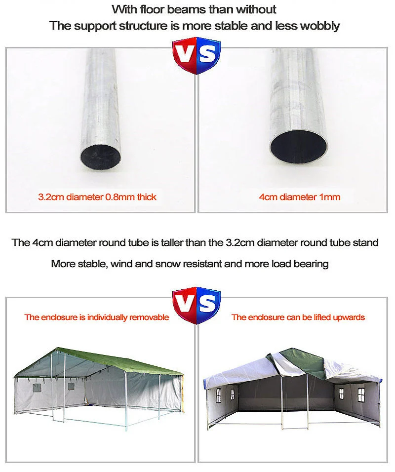 China Relief Tent 1 Fireproof Tarpaulin Waterproof 20 Person Tents with Toilet Size, Lettering, Colour, Customised Tents for Disaster Relief