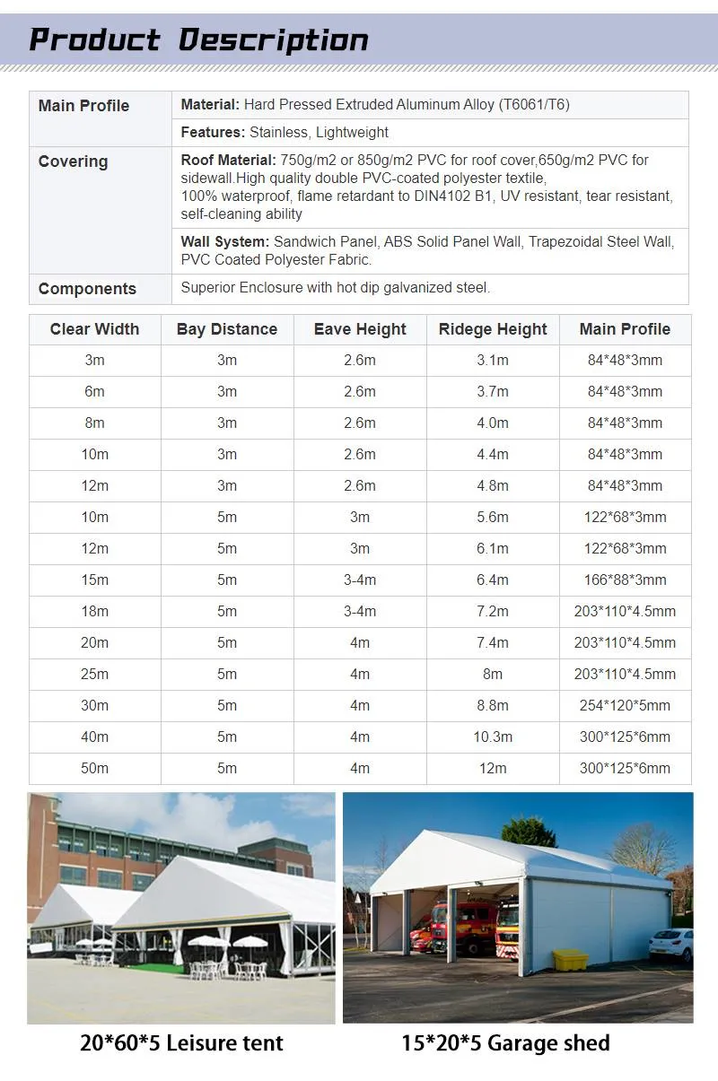 China Fire Resistant Marquee Business Show Event Tent