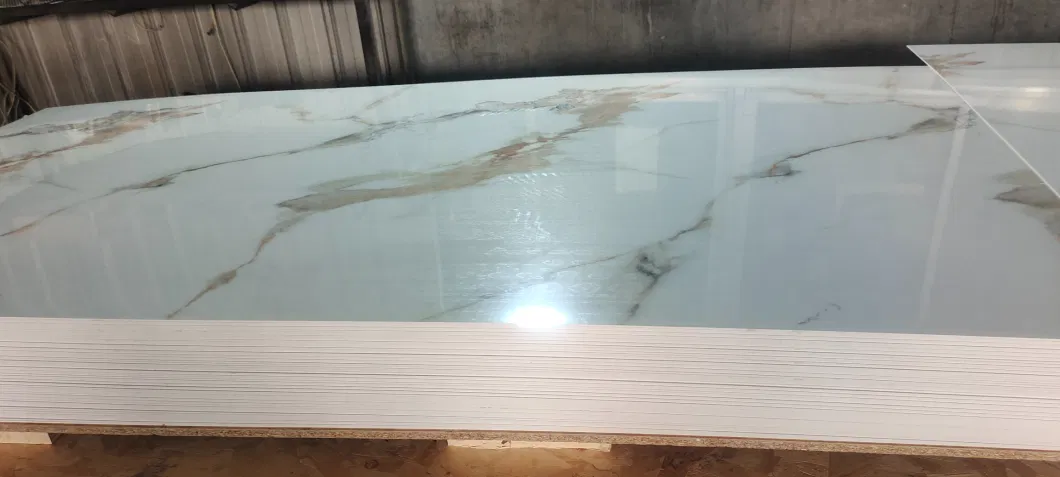 Customizable UV Coated PVC Plastic Faux Marble Stone Spc Laminate Sheet