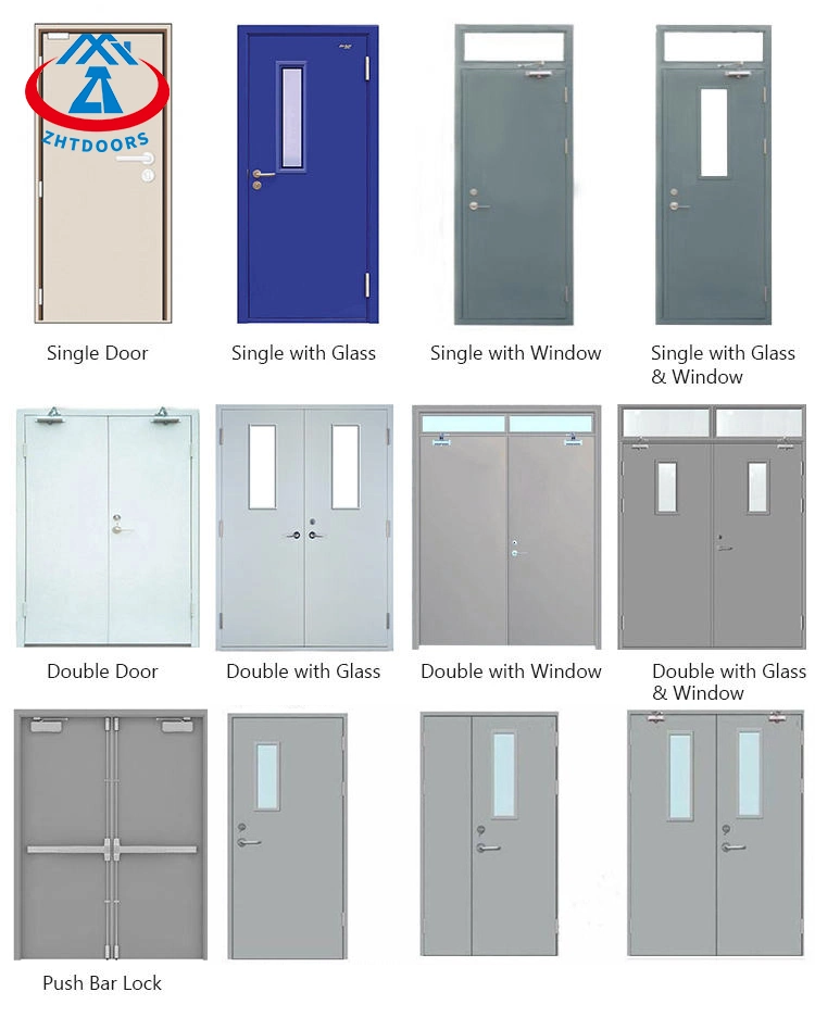 Ulul Certificated Zhtdoors Latest Design Cheapest Price Hot Sale Automatic Garage Fire Resistant Airtight Steel Door