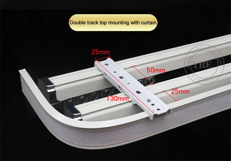 Guangzhou Foshan Customized Chinese Electric Curtain Track for Bay Windows