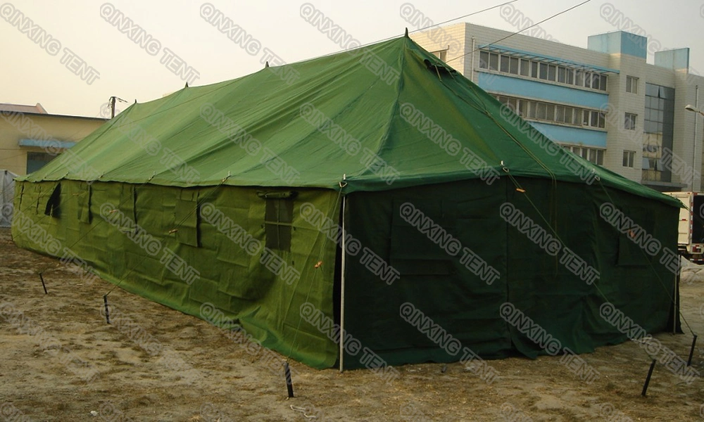 5m X 10m Africa Army Style Tent Waterproof Fireproof Durable Canvas Tent