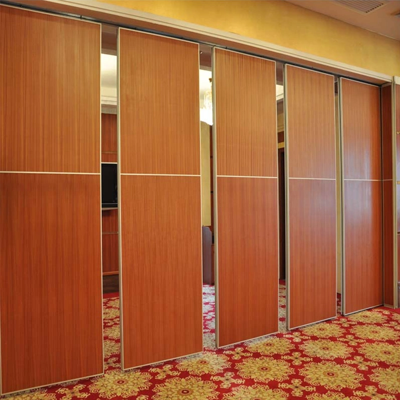 Aluminium Frame MDF Fabric Sliding Folding Wooden Walls Banquet Hall Soundproof Movable Partition for Restaurants