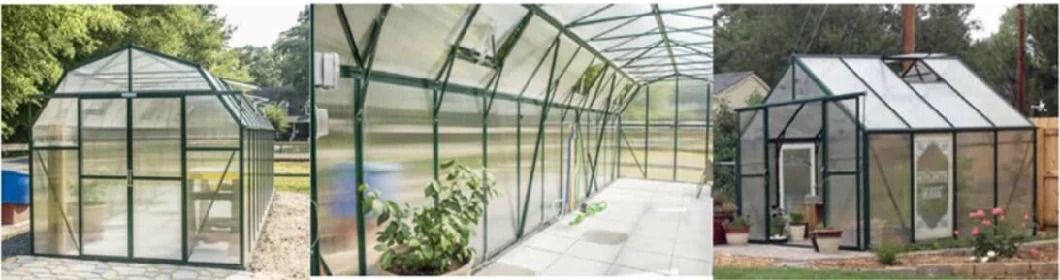 Polycarbonate Greenhouse Tent with Extension Kit Rdgu-Plus2h-10mm