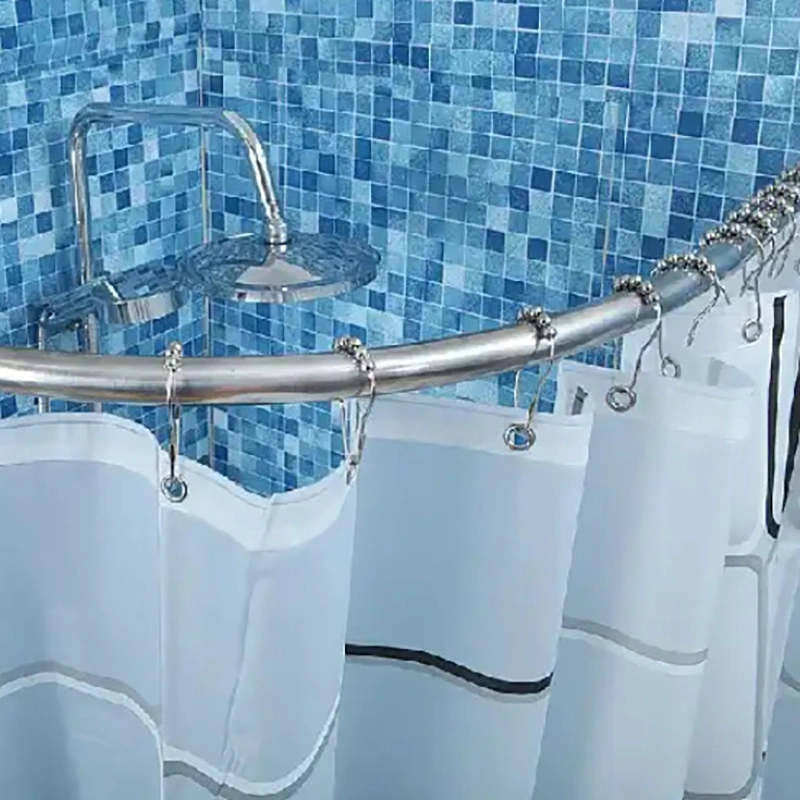 Stainless Steel PVC Coated Curved Shower Curtain Rod