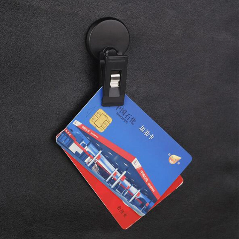 Car Interior Decoration Clip Durable Self-Adhesive Plastic Auto Card Clamp Ticket Holder Organizer Wbb13050