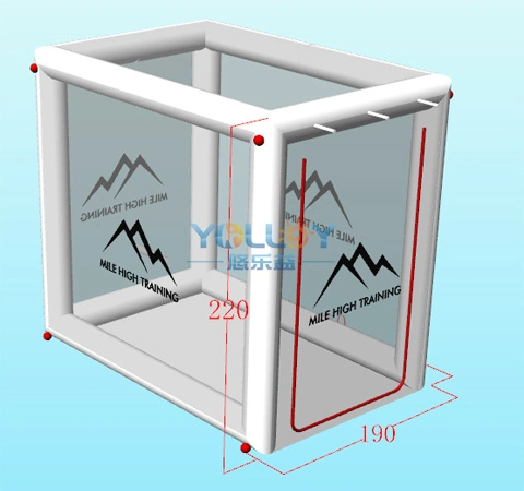 Mini Outdoor Portable Inflatable Clear Cube Tent for Camping Training