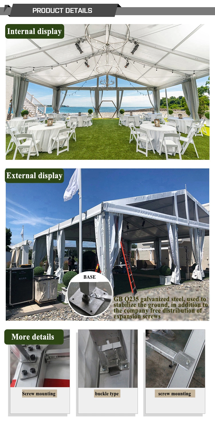 Ustom White Outdoor Canvas PVC Marquee Canopy Wedding Event Party Tent Big Tent Cheap Marquee Tent