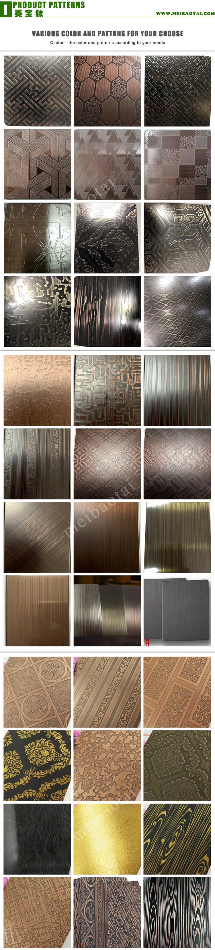 304 Grade Antique Stainless Steel Sheet Satin Hairline Finish Colour Stainless Steel Sheet