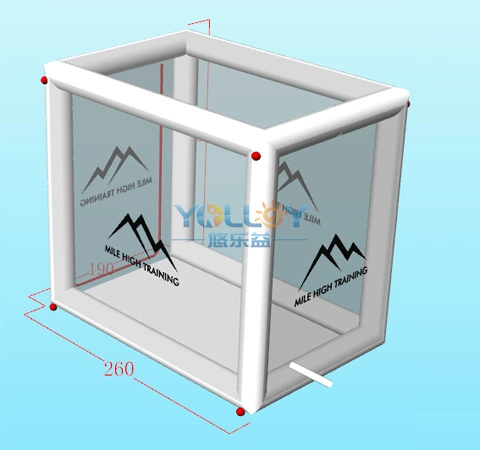 Mini Outdoor Portable Inflatable Clear Cube Tent for Camping Training