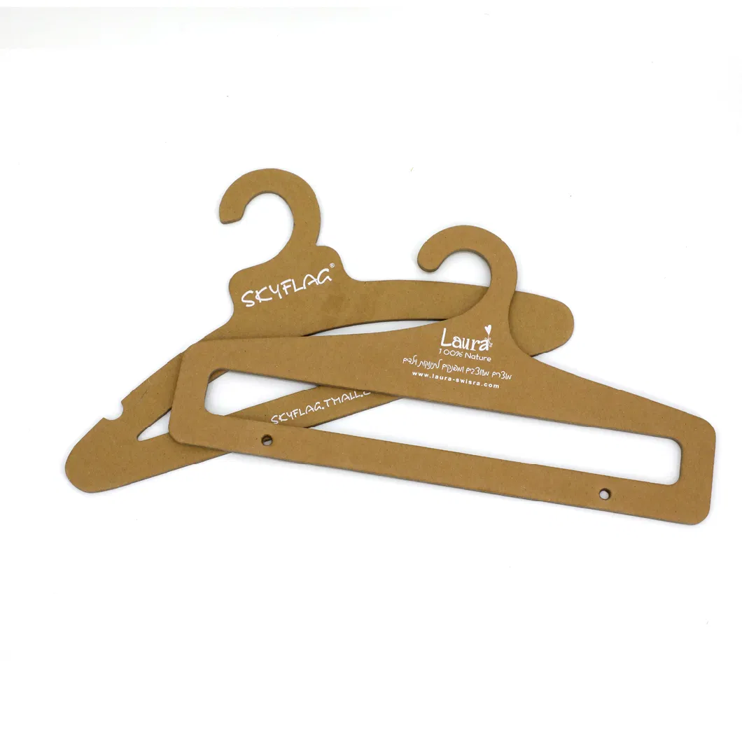 Custom Clothes Printing Recycled Kraft Paper Cardboard Hanger for Packaging