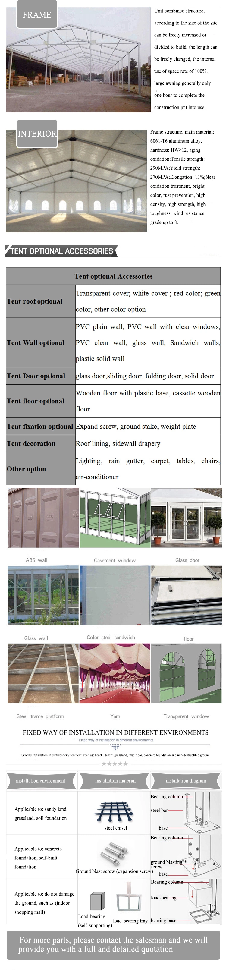 High Quality Outdoor Large Marquee Transparent PVC Wedding Clear Roof Party Event Tent