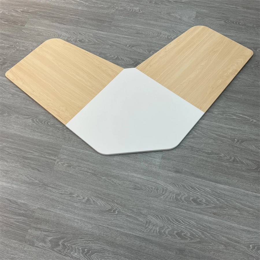 Popular Nature Color E1 Level MDF PVC Veneer MDF Board Table Top Wooden Case Wood Modem Square Office Furniture Modern