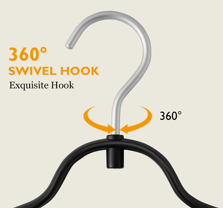 Wholesales Black White Color High Quality Adult Plastic Transparent Notched Round Hook Hangers with Pants Underwear Clips