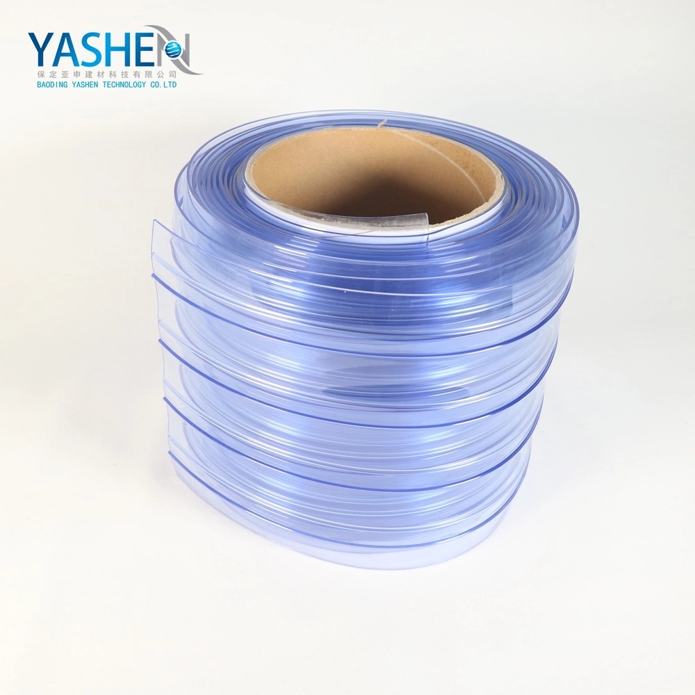 Plastic Bulk Roll Transparent EU Standard Extruding, Ribbed Colour PVC Strip Curtain