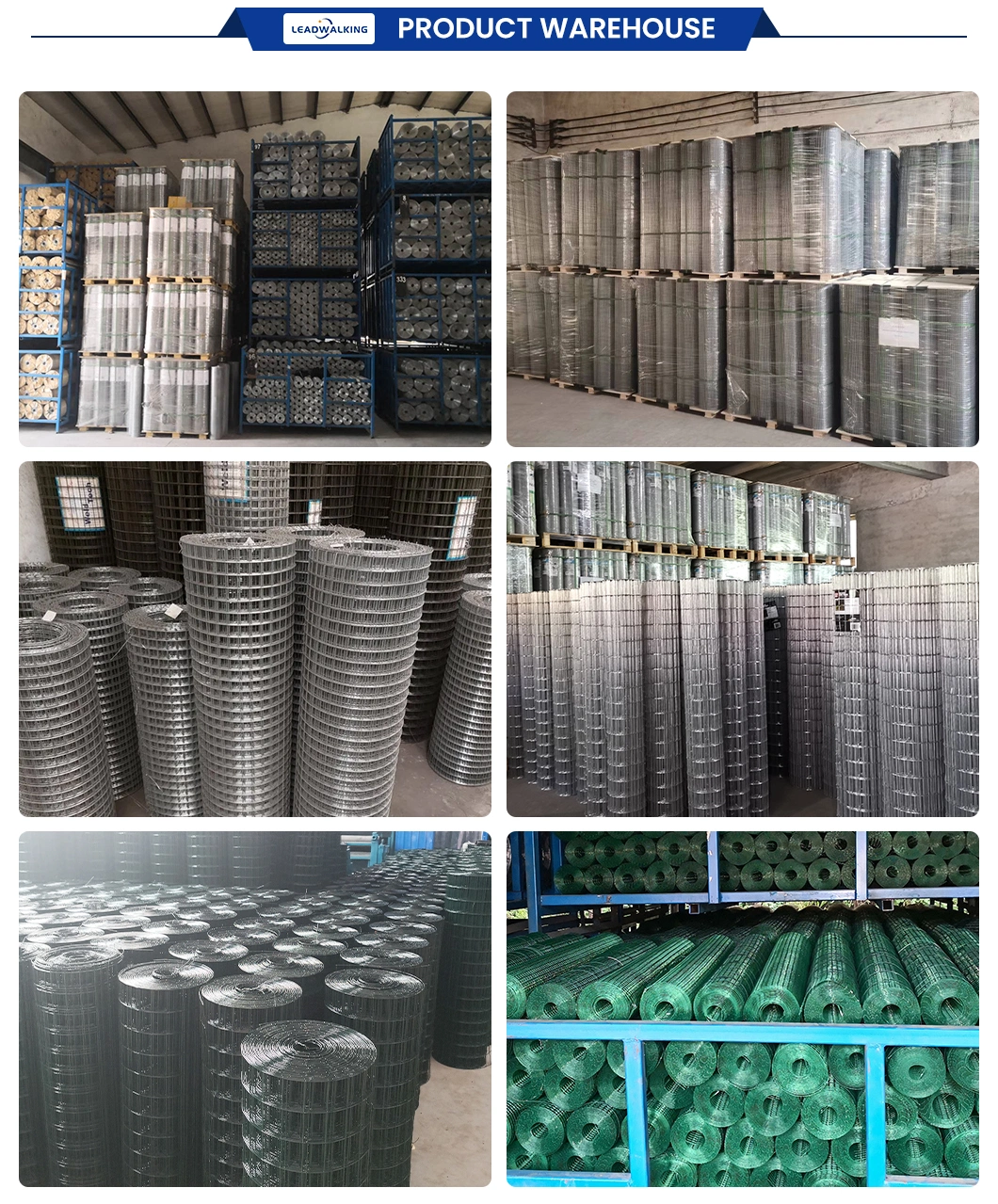 Leadwalking Welded Gi Iron Wire Mesh Suppliers OEM Customized Welded Wire Mesh Rolls China 3.0mm Wire Thickness PVC Coated Welded Wire Mesh Sheet