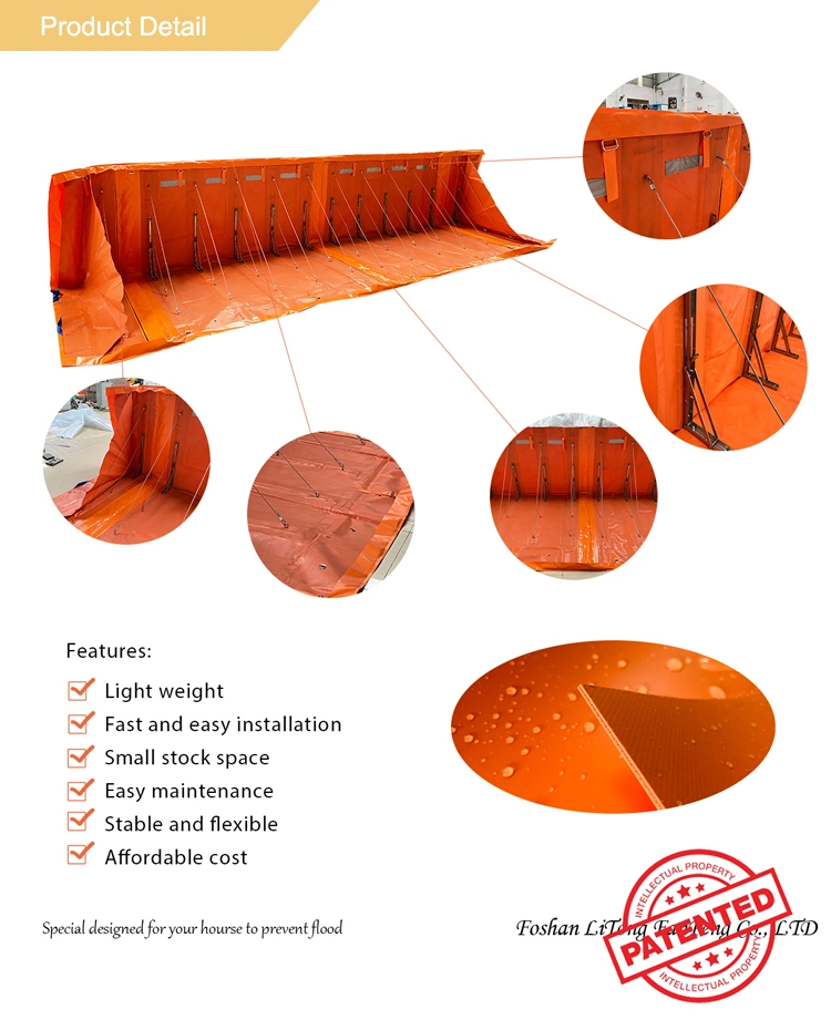 Ltcanopy Flood Protection Barrier Plastic Flood Control Tear-Resistant PVC Tarp Water Gate Anti Flood Barrier