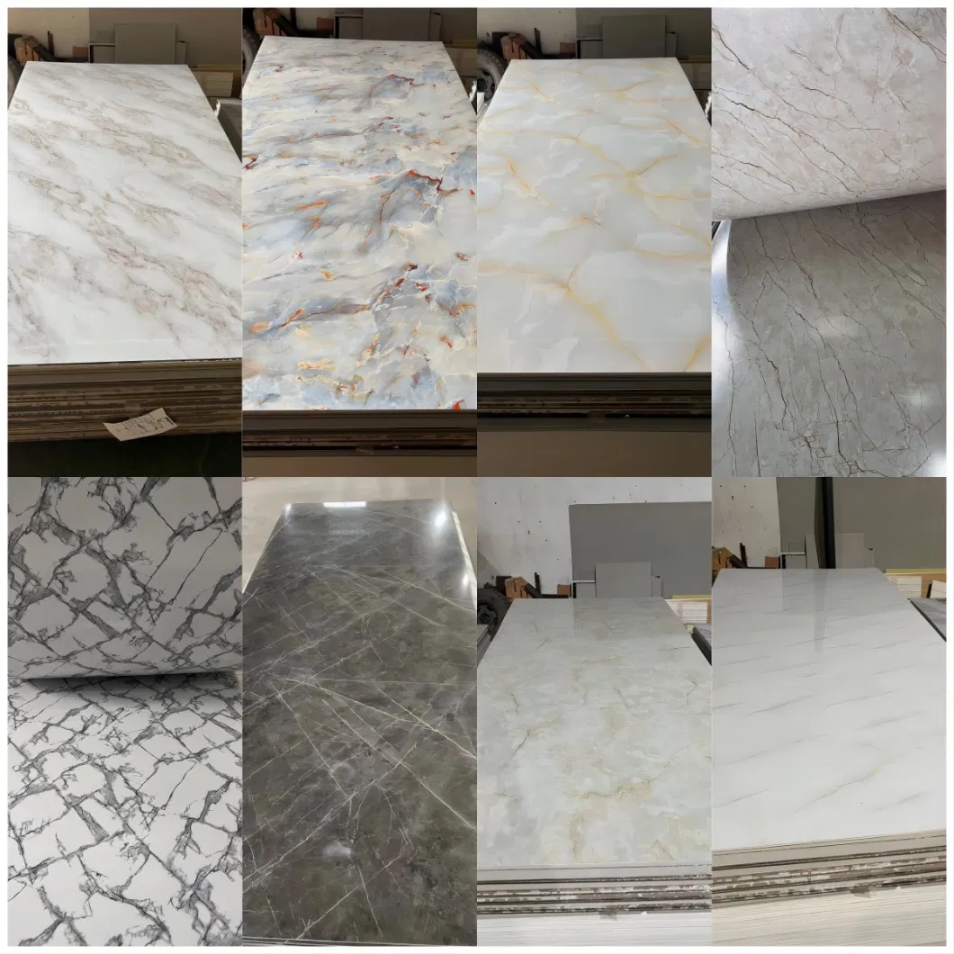 Ceiling Laminate Panel UV Coating Marble Sheet 3mm 4mm Plastic Marble PVC Sheet