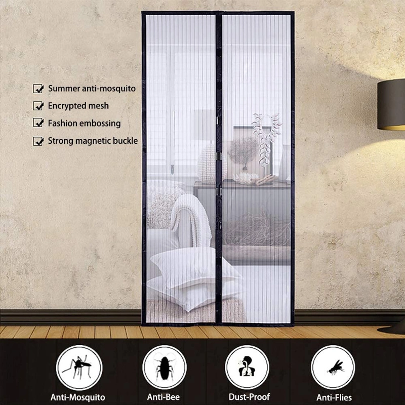 High-Density Fiberglass Mesh Hanging Magnetic Fly Screen Mesh Door Curtain