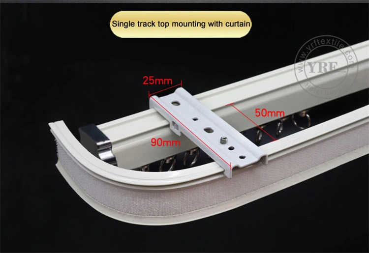 Guangzhou Foshan Customized Chinese Electric Curtain Track for Bay Windows