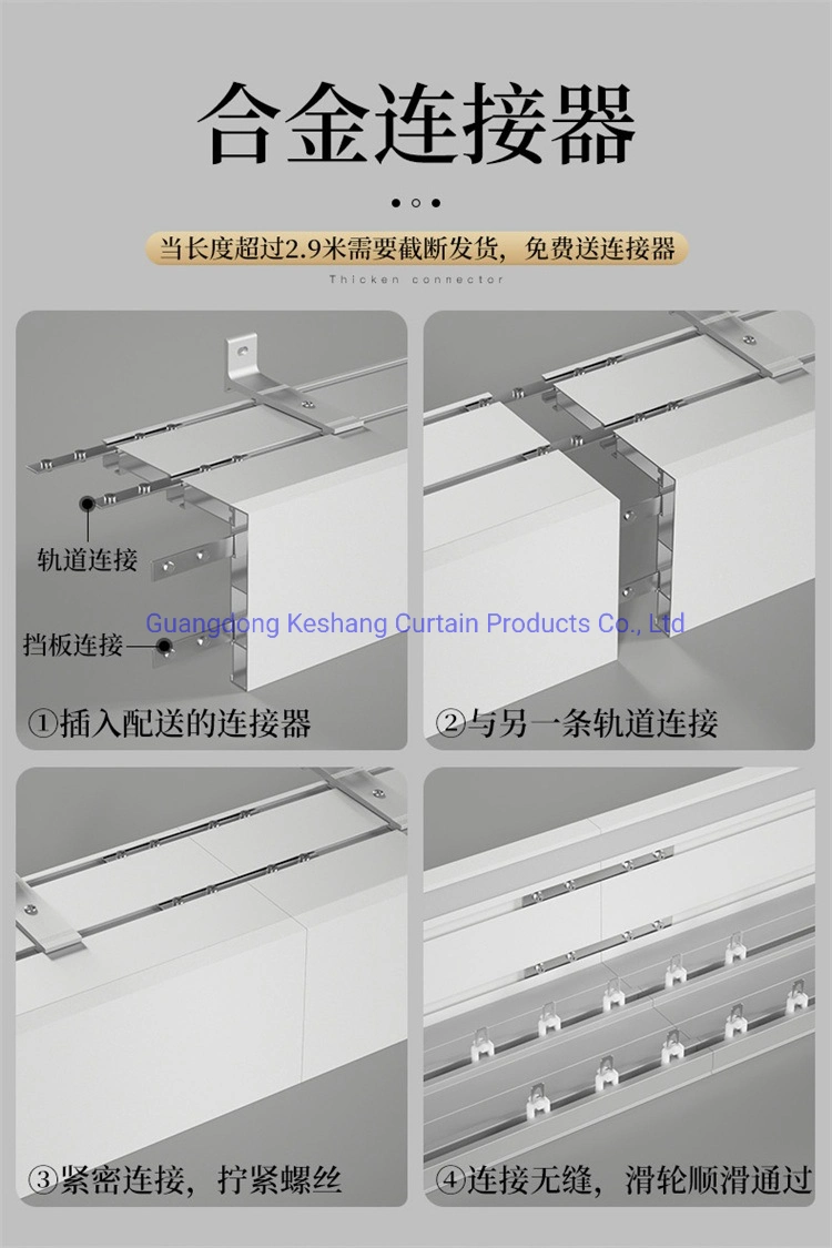 Automatic Motorized Tuya PVC Diagonal Rail, Poles with Solar Track