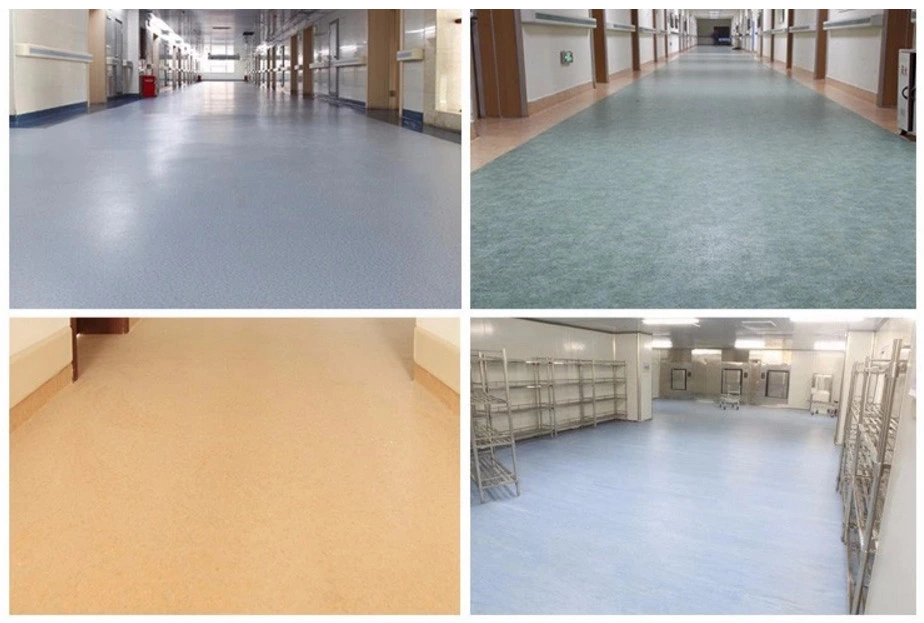 Hospital Vinyl Flooring Roll Sheet Top Wear Resistant PVC Vinyl Roll for Public Space