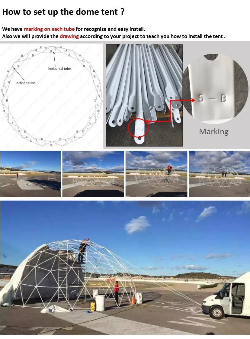 New Style Transparent Dome Geodesic Dome Clamping Tents with Water-Proof UV Resistant Fire Retardant