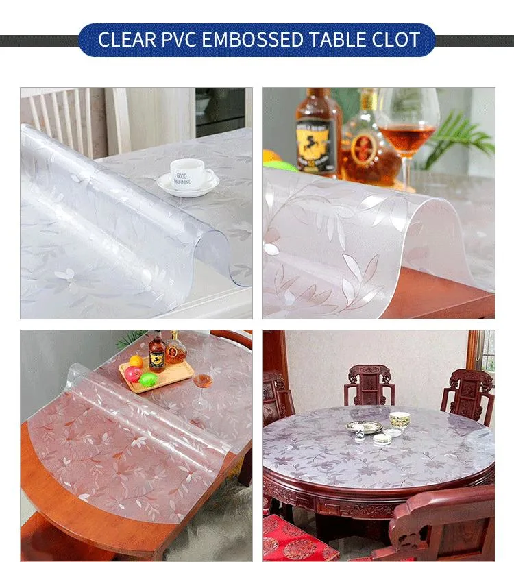 Derflex Flexible Transparent PVC Film Rolls Tablecloth Material