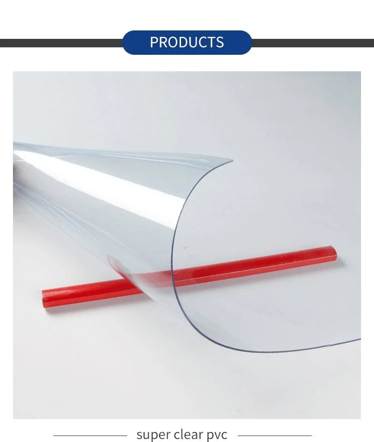 Derflex Flexible Transparent PVC Film Rolls Tablecloth Material