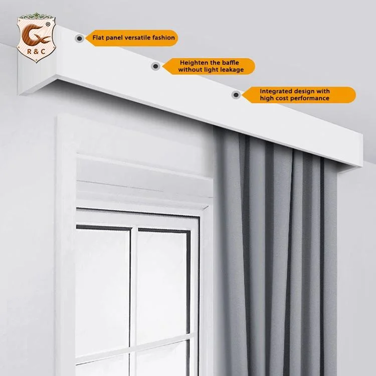 R&C Factory Ceiling Wall Mount Aluminium Curtain Track Curtain Box