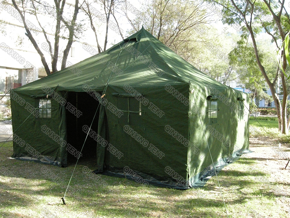 5m X 10m Africa Army Style Tent Waterproof Fireproof Durable Canvas Tent