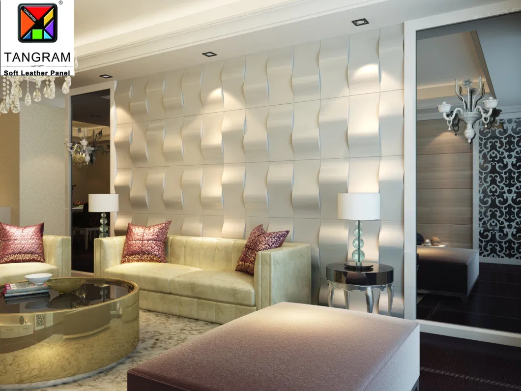 Soft Art Leather 3D Wall Panels 3D Foam Wall Panels with PVC Leather Board for Interior Walls