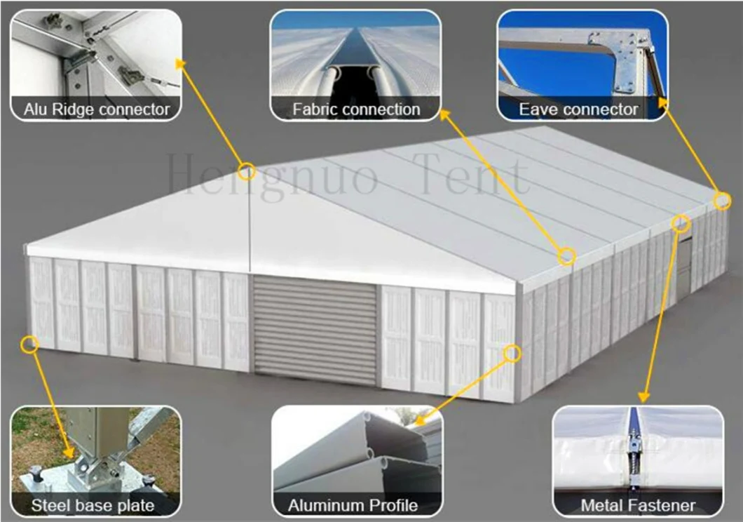 China Large PVC Prefabricated Warehouse Storage A Shape Marquee Tent for Sale