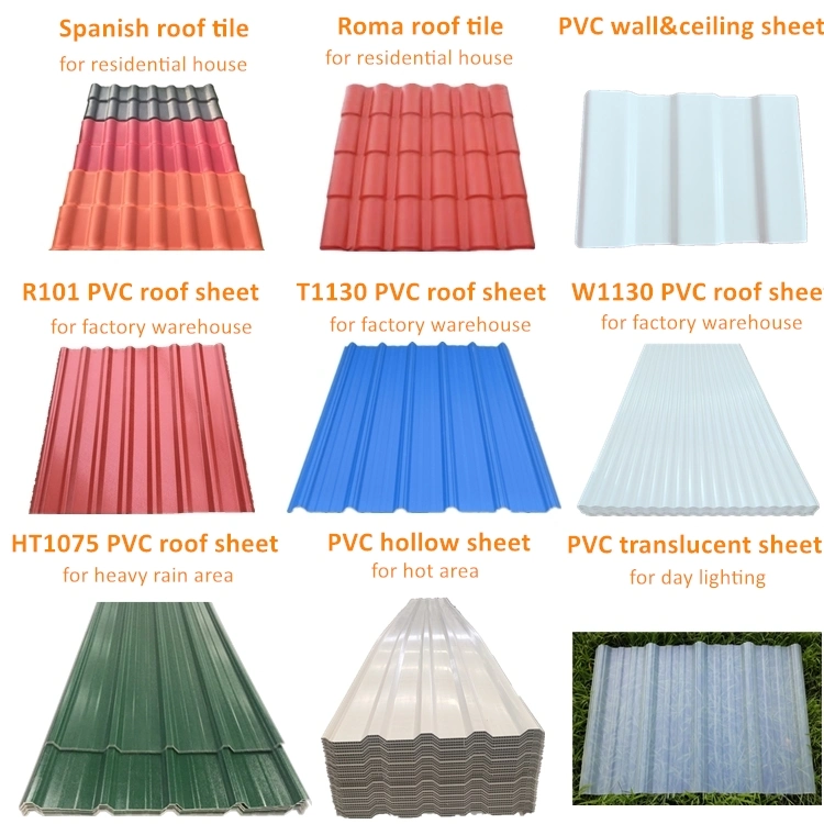 Roofing Tiles PVC Plastic Telha Corrugated Plastic UPVC Roofing Sheet Trapezoidal Apvc Roofing Sheet