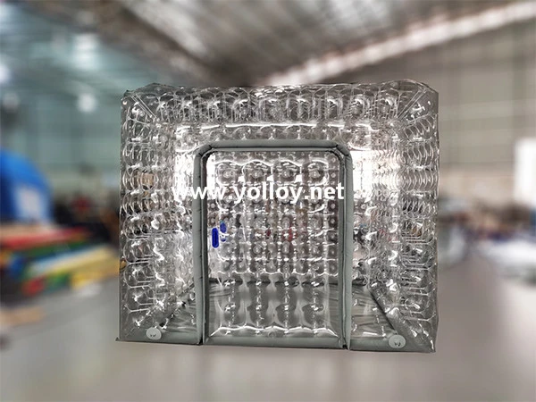 Mini Outdoor Portable Inflatable Clear Cube Tent for Camping Training