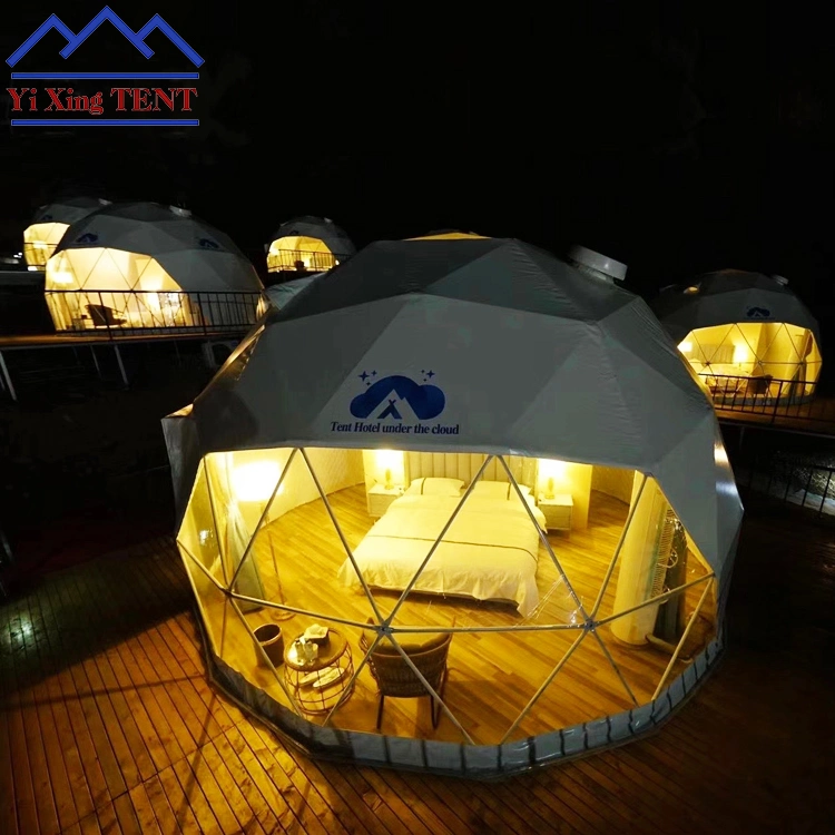 6m Diameter Family Camping 2 People Travel Resort Geodesic Luxury Resort Dome Tent for Sale