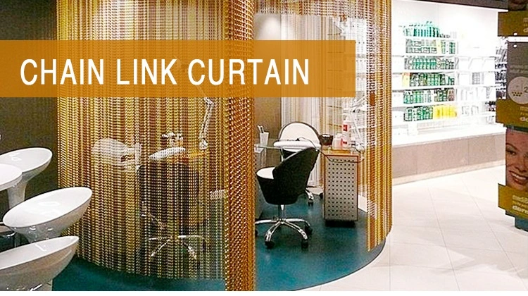 Decorative Aluminium Chain Strip Metal Link Door Blinds Chain Link Metal Curtain