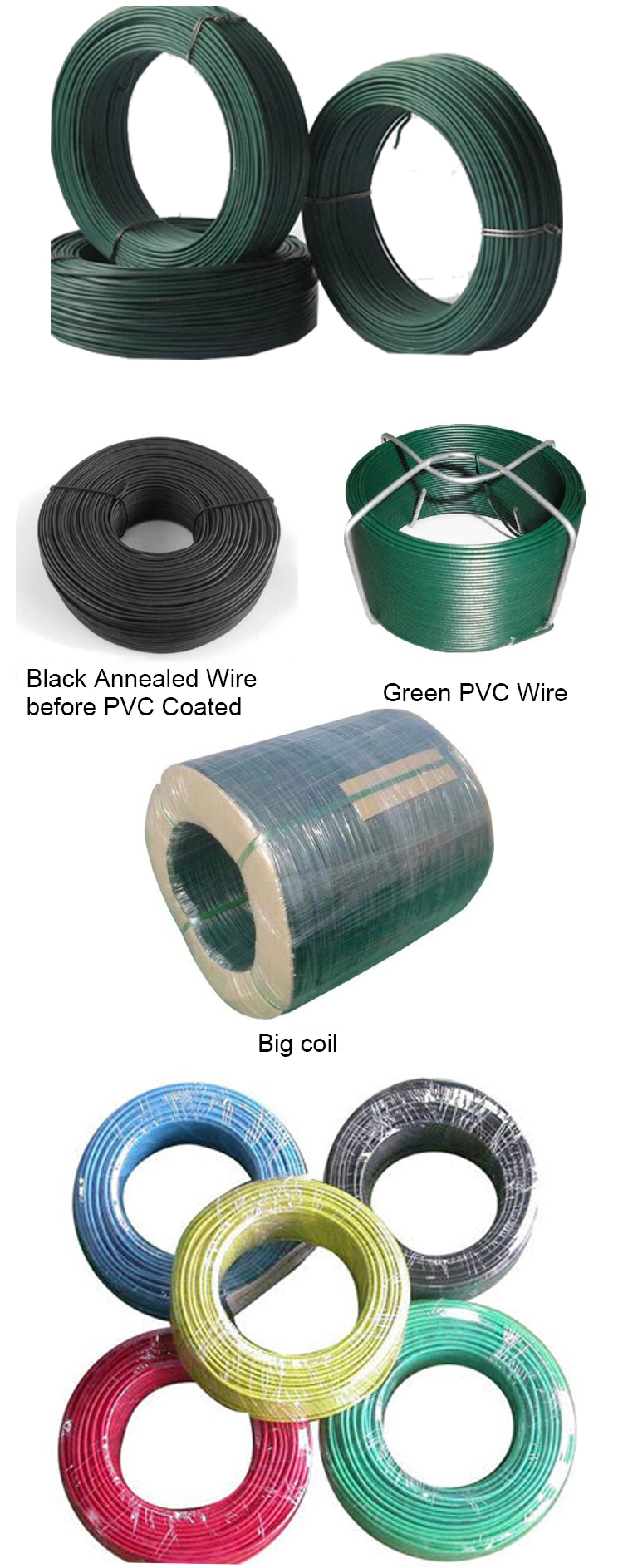 Chinese Factory Direct Sale 0.3-6.0mm PVC Coated Steel Wire in Garden