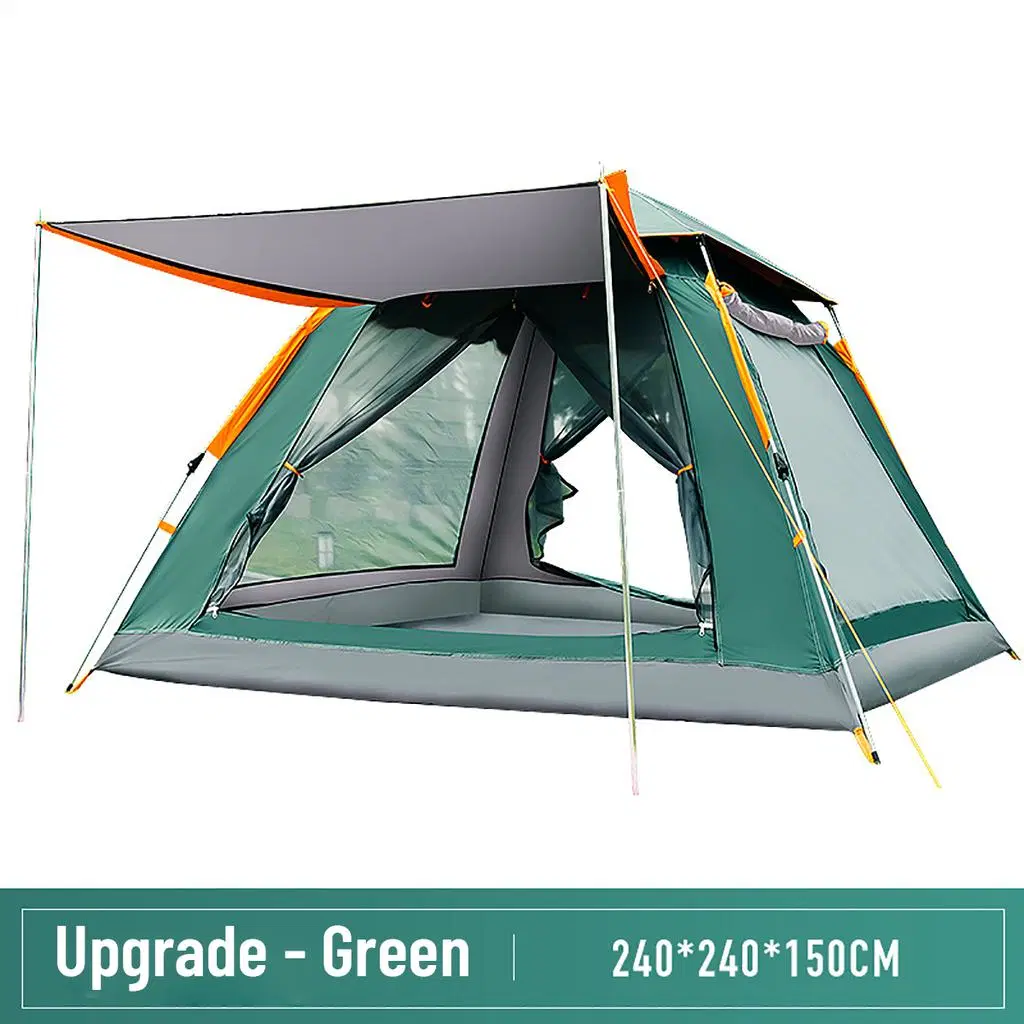 Automatic Camping Tent 3-4 Person Outdoor Waterproof Travel Customized Item Fabric Double Layers Hiking Color Fast Popup