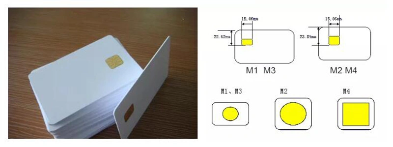 White Cr80 Cmyk Custom Preprinted RFID PVC Contact Smart Card