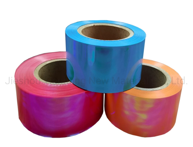 Transparent Pet/PVC Twist Film Polyester Pet Rainbow Film for Candy Confectionery Wrapping Twist Fiber Film Candy Packaging Film Iridescent Film