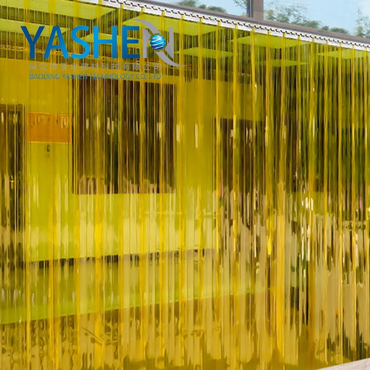 1mm-7mm Transparent Anti-Insect Plastic Super Clear Yellow PVC Door Curtain