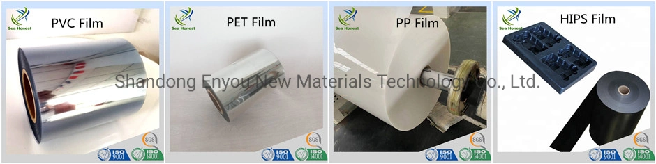 China Manufacturer Plastic Pack Material Shrink Film PVC Film Rigid HIPS PC Pet PP PVC Sheet Roll for Thermoforming Folding Printing Packaigng Ect