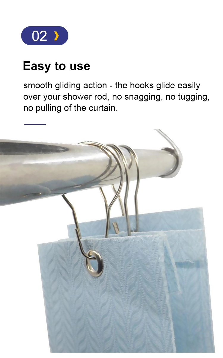 Silver Metal Shower Curtain Style Hook Hanger Sorting &amp; Organizing