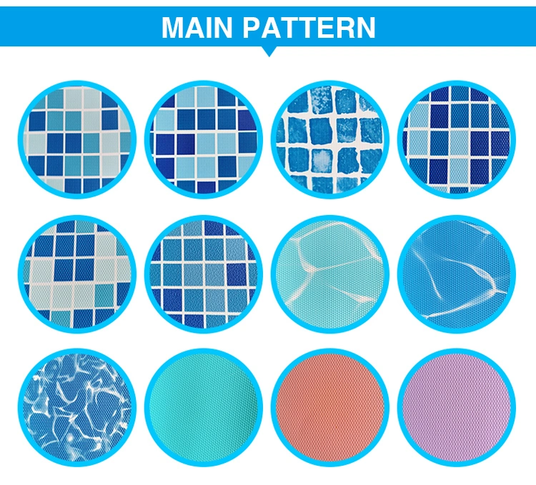 Anti-Slip Mosaic Plstic PVC Swimming Pool Liner