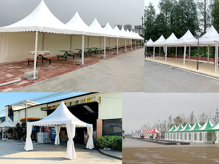 White PVC Heavy Duty Exhibition Wedding Commercial Marquees Pagoda Tent