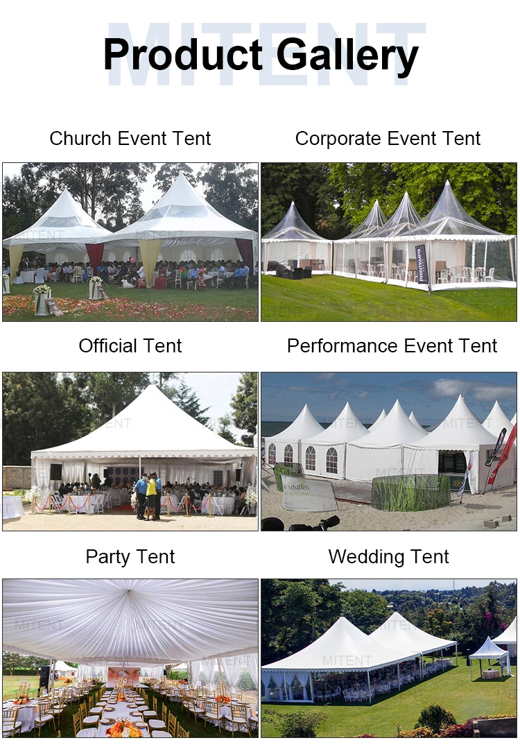 High Quality White and Transparent PVC Pagoda Gozebo Outdoor Party Tent