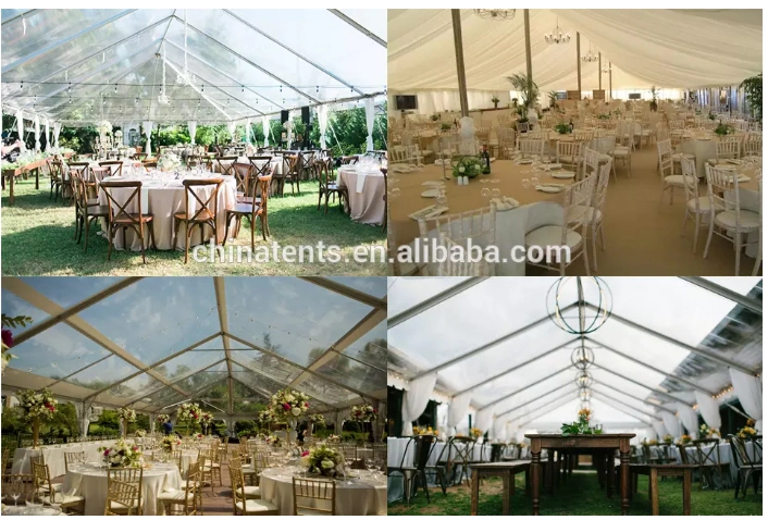 Easy Assemble Fireproof 300 People Clear Wedding Party Tent